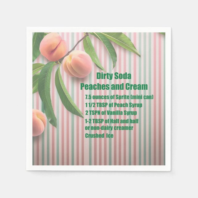 Guardanapo De Papel Dirty Soda Peach Napkin (Frente)
