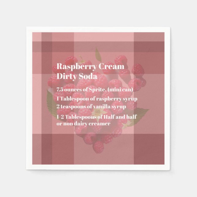 Guardanapo De Papel Dirty Soda Raspberry Napkin (Frente)