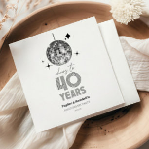 Guardanapo De Papel Disco Anima 40 Anos Festa de Aniversário de Casame