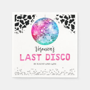 Guardanapo De Papel Disco Cowgirl Bachelorette Obrigado