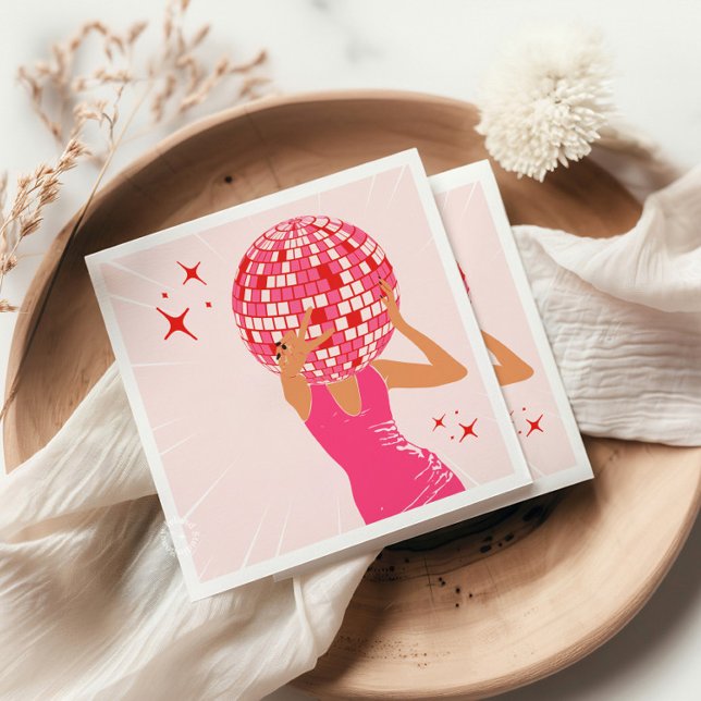 Guardanapo De Papel Disco Head Girl (Criador carregado)