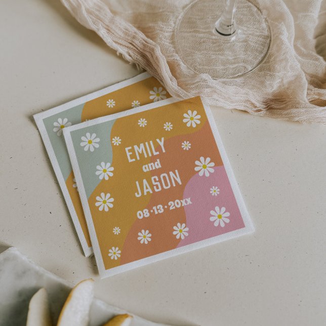 Guardanapo De Papel Disco Retro Casamento Cocktail Napkins (Criador carregado)