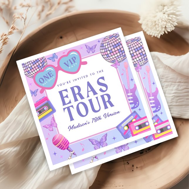 Guardanapo De Papel Disco Roxo No Meu Aniversário (Criador carregado)