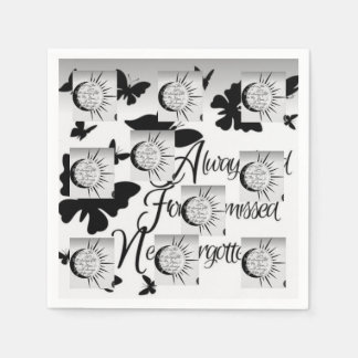 Guardanapo De Papel DISIGNPaper Napkin PRETO e BRANCO