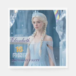 Guardanapo De Papel Disney's Frozen Elsa Birthday personalize name