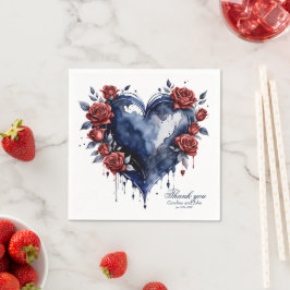 Guardanapo De Papel Disposição Elegante de rosa com folhagem de ouro