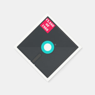 Guardanapo De Papel Disquete de computador retroativo| Nostalgia Azul