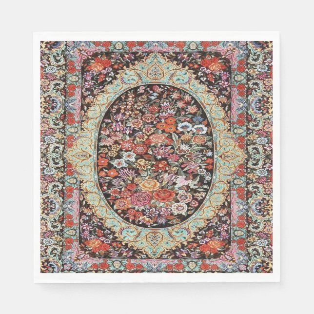 Guardanapo De Papel Dissociação Floral Turca Persa de 60 anos (Frente)