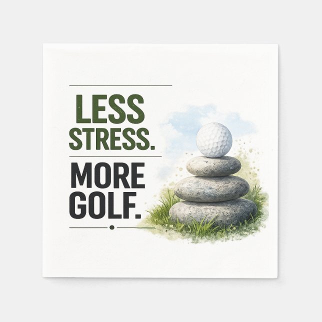Guardanapo De Papel Dito engraçado de golfe para golfista (Frente)