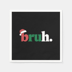 Guardanapo De Papel Dito engraçado de meme do Bruh saudação de Natal
