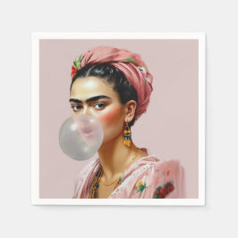 Guardanapo De Papel Diva com chiclete floral de cachecol