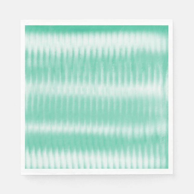 Guardanapo De Papel Diversão Aqua Green Tie Dye Napkins (Frente)