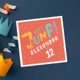 Guardanapo De Papel Diversão Colorida Laranja Vermelho Salto Tipografi