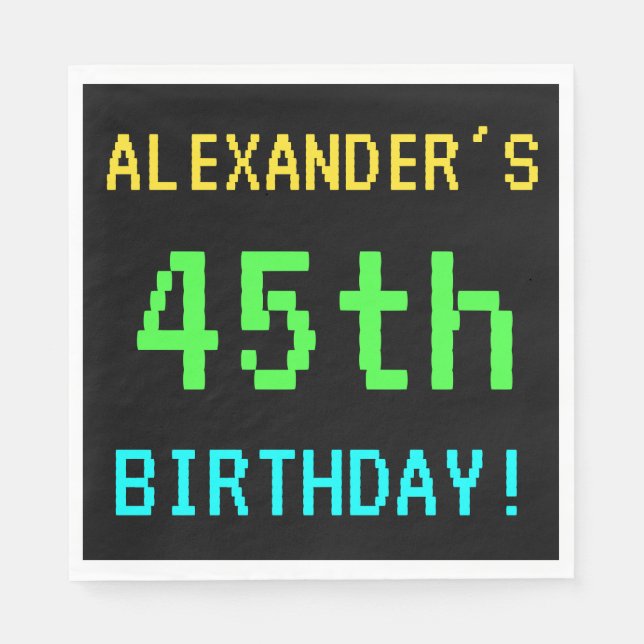 Guardanapo De Papel Diversão com Visual de Jogos de Vídeo Antigos/Retr (Frente)