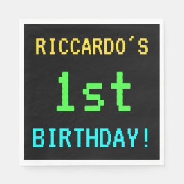 Guardanapo De Papel Diversão com Visual de Videojogos Antigos/Retrô pa