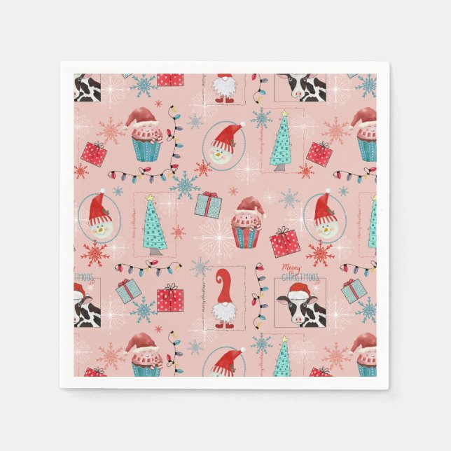 Guardanapo De Papel Diversão de Natal (Frente)