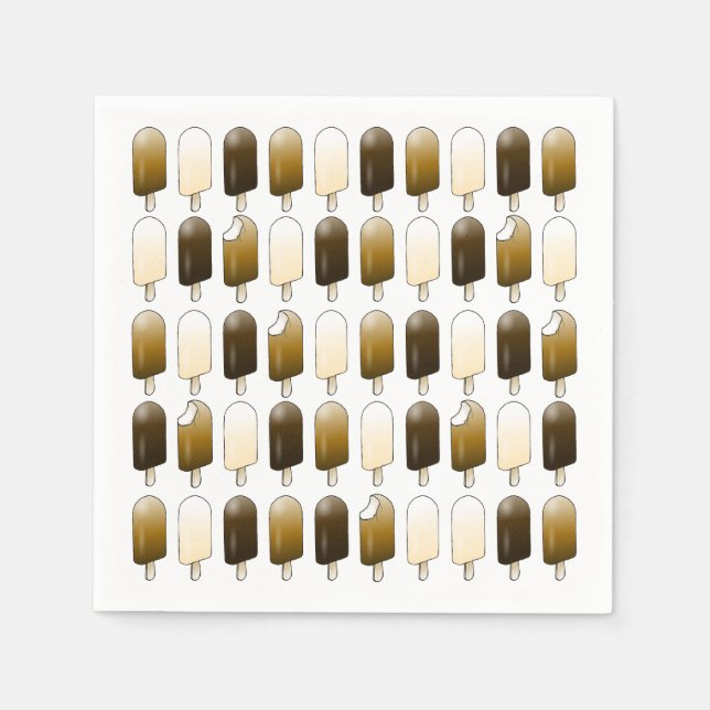 Guardanapo De Papel Diversão de Verão com Sorvetes (Frente)