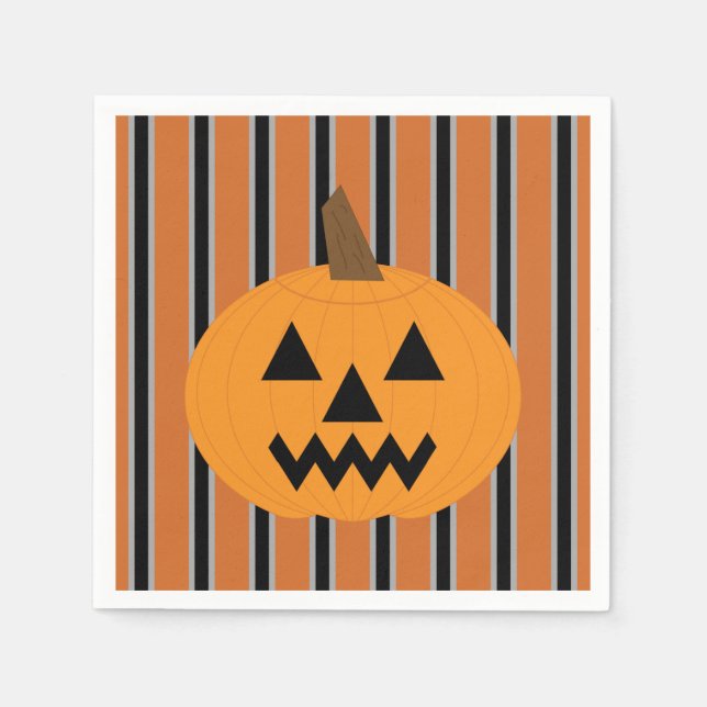 Guardanapo De Papel Diversão e Rico das abóboras do Dia das Bruxas (Frente)