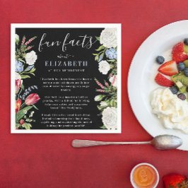 Guardanapo De Papel Diversão Elegante Fatos Modernos Manuscrito Pastel