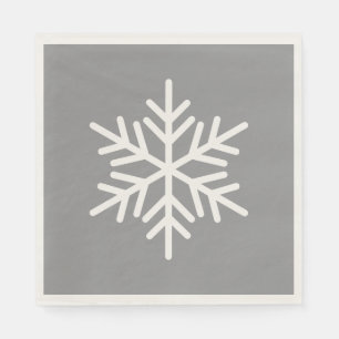 Guardanapo De Papel Diversão Festiva Floco de Neve Alpino Branco em Ci