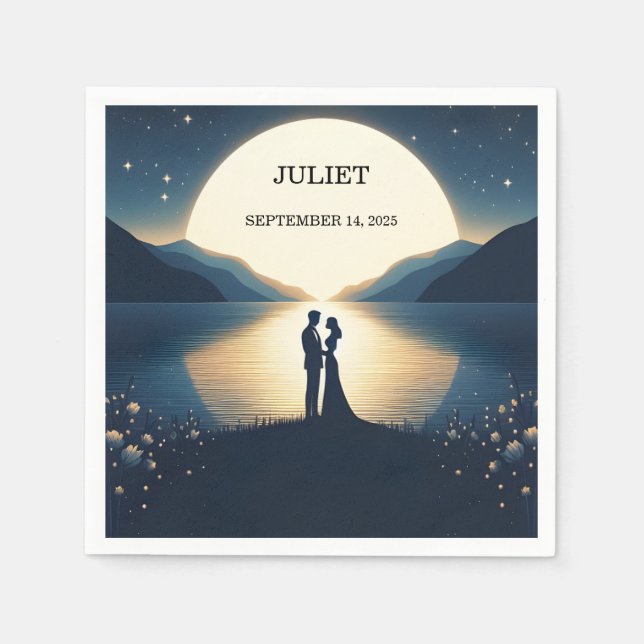 Guardanapo De Papel Diversão na Montanha à Beira do Lago Churrasco de  (Frente)