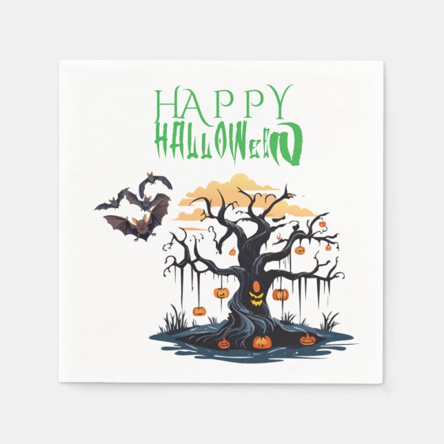Guardanapo De Papel Diversão personalizável de Halloween  (Frente)