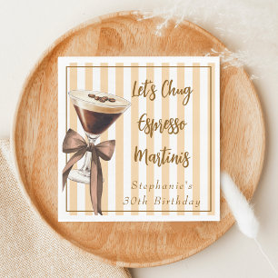 Guardanapo De Papel Divertido Chic Vamos Beber Martinis de Espresso An