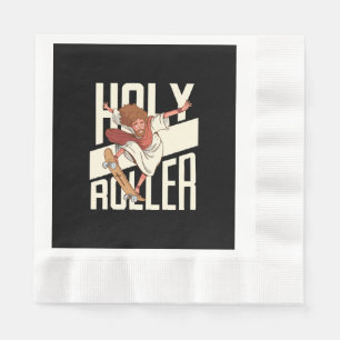 Guardanapo De Papel Divertido Jesus de Patins Holy Roller