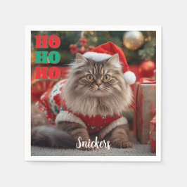 Guardanapo De Papel Divertido Maine Coon Cat Natal Personalizado