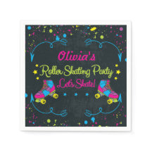 Divertido, Neon, Skate Party Napkins