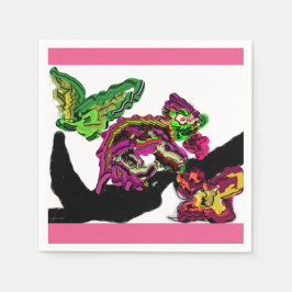 Guardanapo De Papel Divertimento de Chameleon da floresta chuvosa