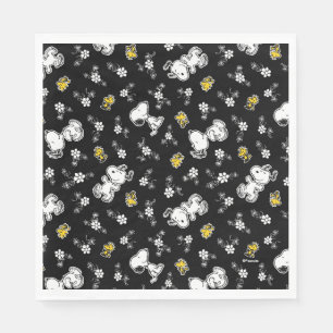Guardanapo De Papel Divertimento e flores do Snoopy & Woodstock