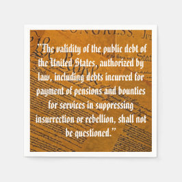 Guardanapo De Papel Dívida Pública da Décima Quarta Emenda