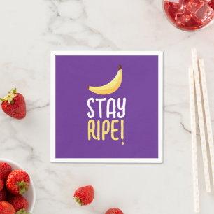Guardanapo De Papel Dívidas Favoritas de Banana Retro Engraçadas Puns
