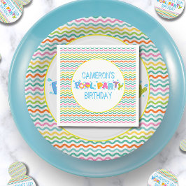 Guardanapo De Papel Dividir 💦 Dividir Festa de aniversário de Piscina