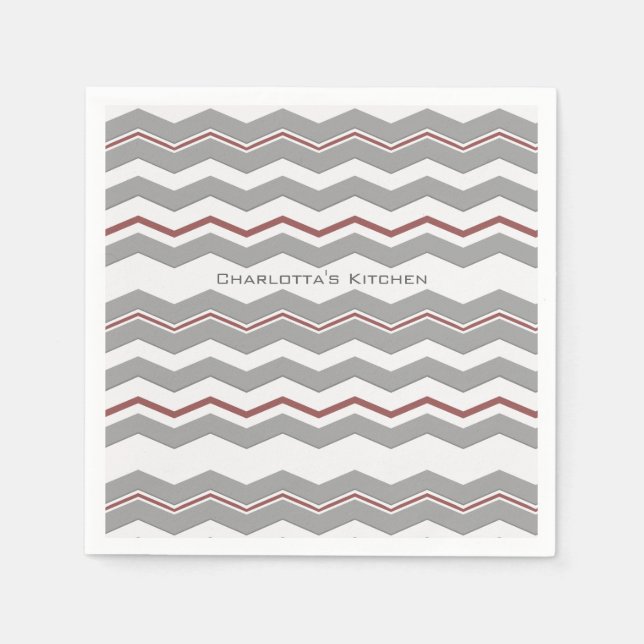 Guardanapo De Papel Divisor Moderno com qualquer Cor e Texto (Frente)