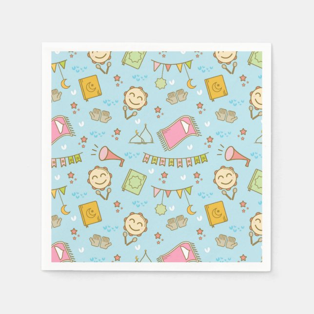 Guardanapo De Papel Divorcioso Partido Ramadã e Eid (Frente)