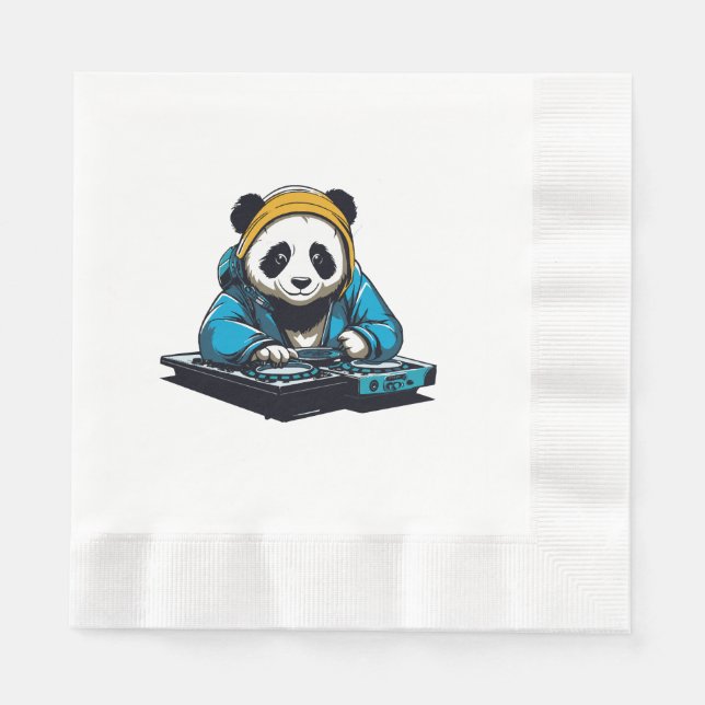 Guardanapo De Papel DJ Kawaii Panda (Frente)