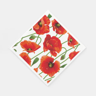 Guardanapo de papel do almoço vermelho das