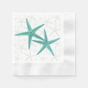 Guardanapo de papel do casal azul da estrela do