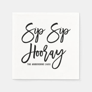 Guardanapo de papel do casamento indicado por
