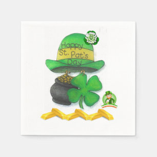 Guardanapo de papel do dia de St Patrick