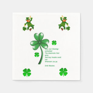 Guardanapo de papel do dia de St Patrick