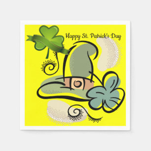 Guardanapo de papel do dia de St Patrick feliz