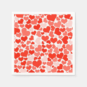 Guardanapo de papel do impressão vermelho, branco