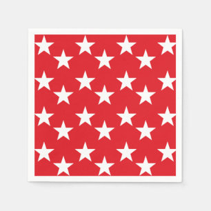 Guardanapo de papel do impressão vermelho e branc