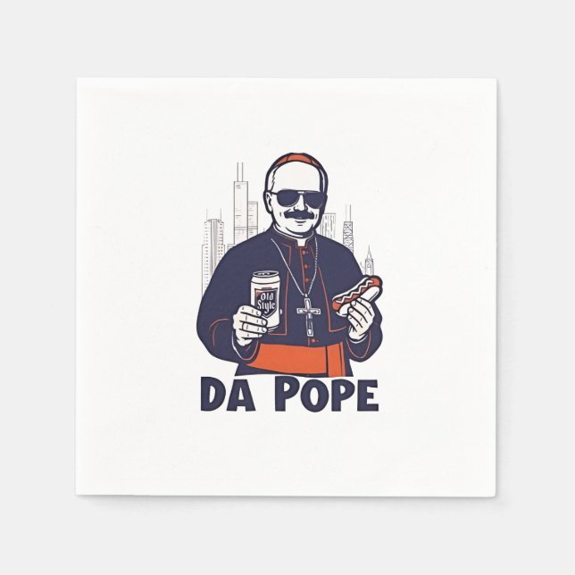 Guardanapo De Papel Do Papa Leão XIV Vaticano 4 de julho EUA (Frente)