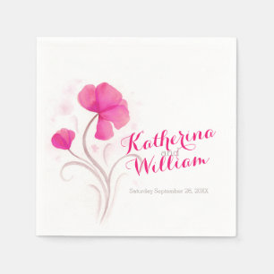 Guardanapo de papel do rosa do wildflower da