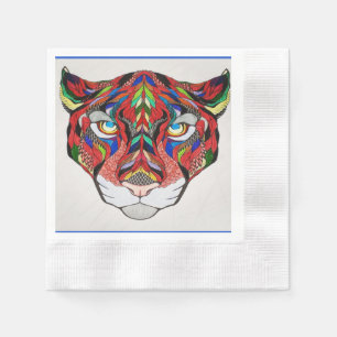 Guardanapo de papel do tigre