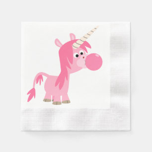 Guardanapo de papel do unicórnio bonito da
